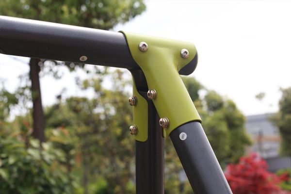 Seven Functions Play Set: Durable Powder-Coated Steel with Swing & Pull-Up Attachment