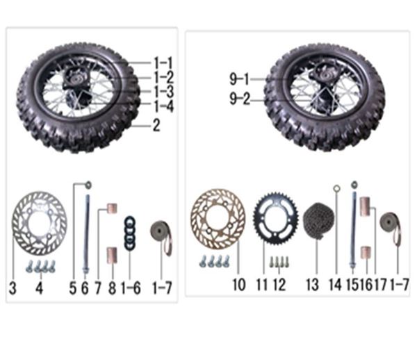 M2R KMX-R 125 Pit Bike Front Wheel Hub Spacer