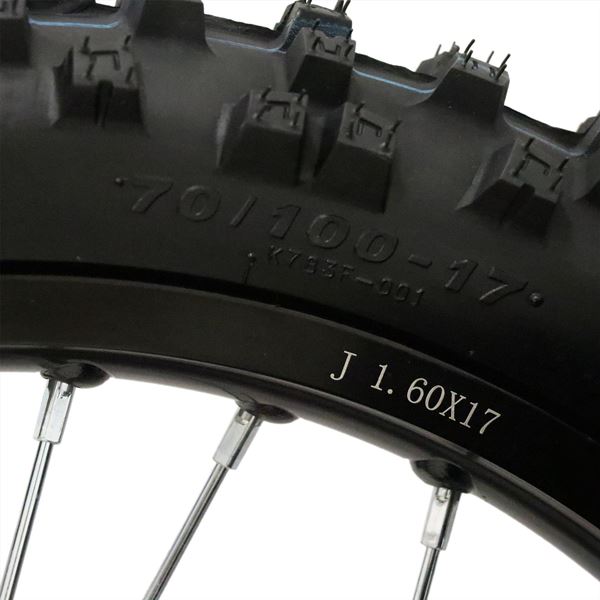 Pit Bike Orange CNC Wheel Set with Kenda Tyres & SDG Hubs - 17''F / 14''R