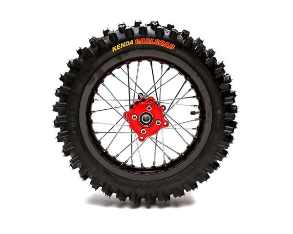 Pit Bike Red CNC Wheels Kenda Tyres SDG Hub 14" 12"
