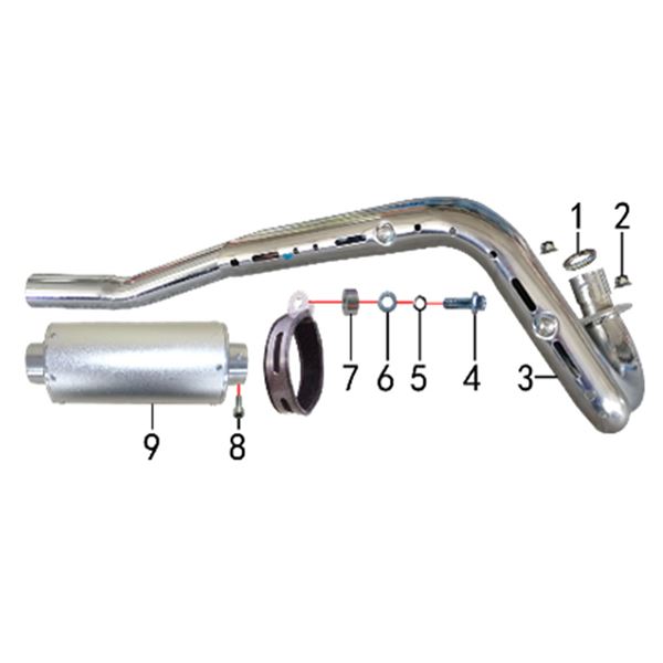 M2R KXF125 Pit Bike Rear Silencer Bolt