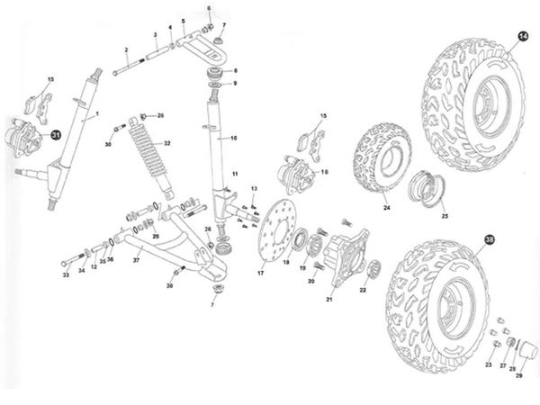 Funbikes GT150 Wheel Hub Bearing - 9.030.002
