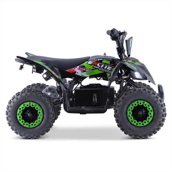 Excite 1000w Green Kids 2023 Premium Electric Mini Quad Bike