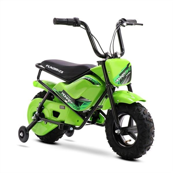 FunBikes MB 43cm Green 250w Electric Kids Monkey Bike