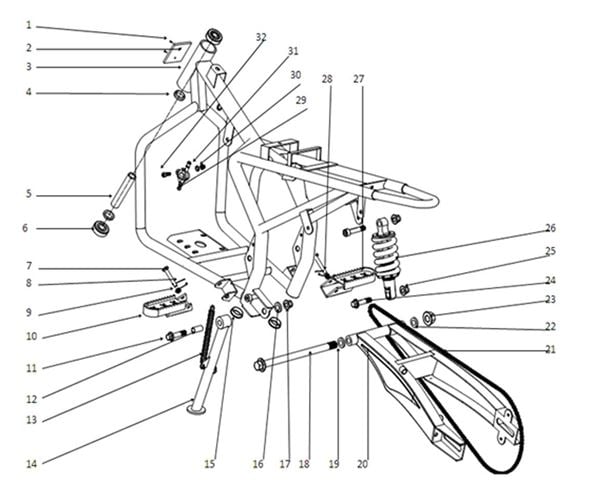 FunBikes Petrol MXR Dirt Bike Frame