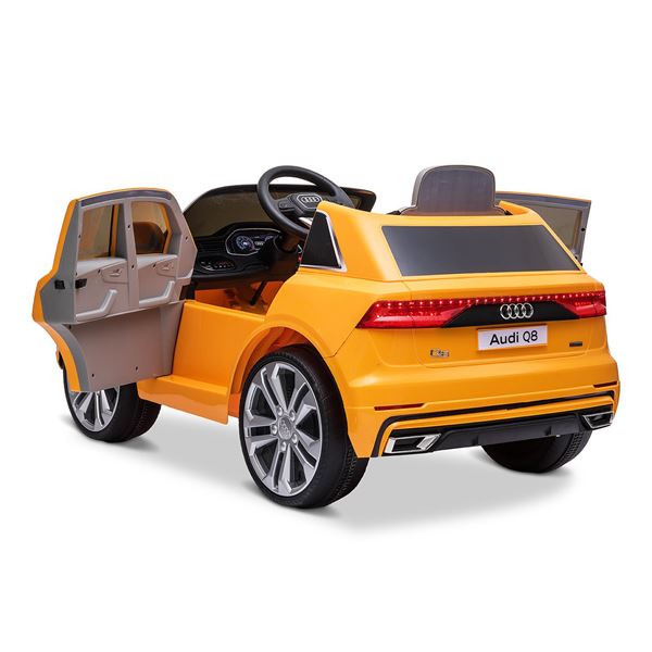Audi Q8 Licensed 2WD 12V Battery Yellow Ride On SUV