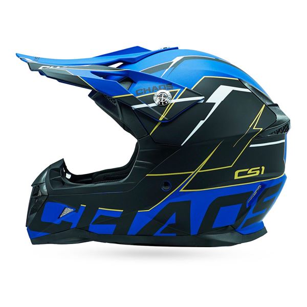Chaos CS-1 Kids Motocross Crash Helmet Blue