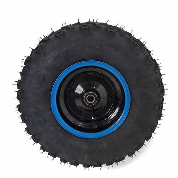 FunBikes Funkart Pro 98cc Petrol Go Kart Complete Front Wheel Blue LHS