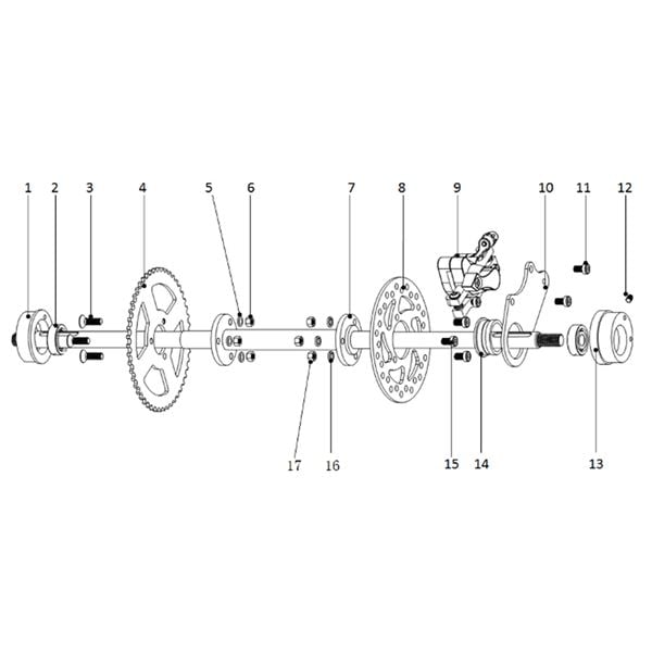 FunBikes Excite 1000w Mini Quad Left Eccentric Bearing Holder