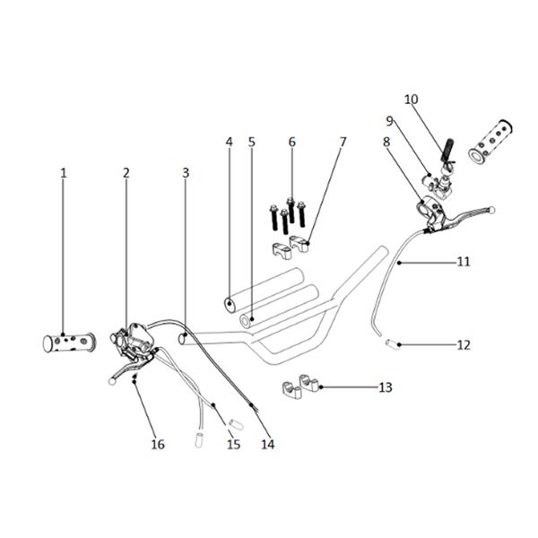 FunBikes Excite 50cc Mini Quad Handlebar Pad