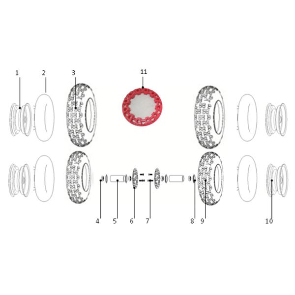 FunBikes Excite 50cc Mini Quad Rear Tyre 13x5.00-6