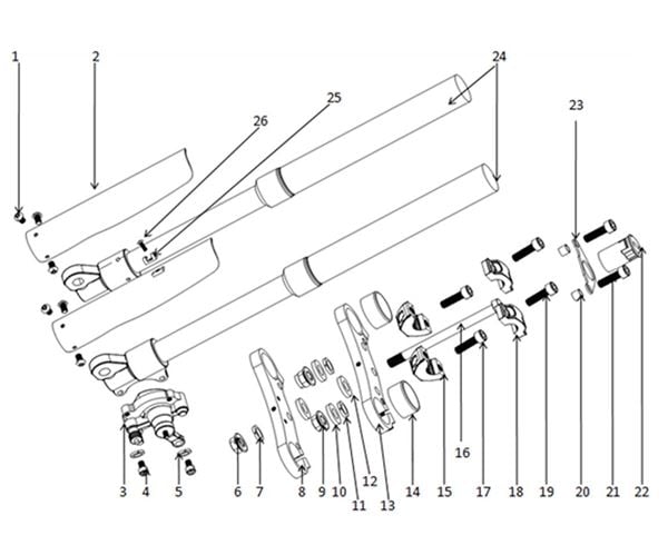 Funbikes MXR Dirt Bike Top Fork Clamp