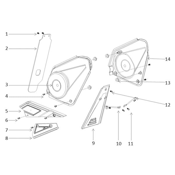 FunBikes MXR1100 Electric Dirt Bike Front Motor Cover