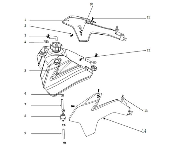 Funbikes Petrol MXR Dirt Bike Fuel Line Clip