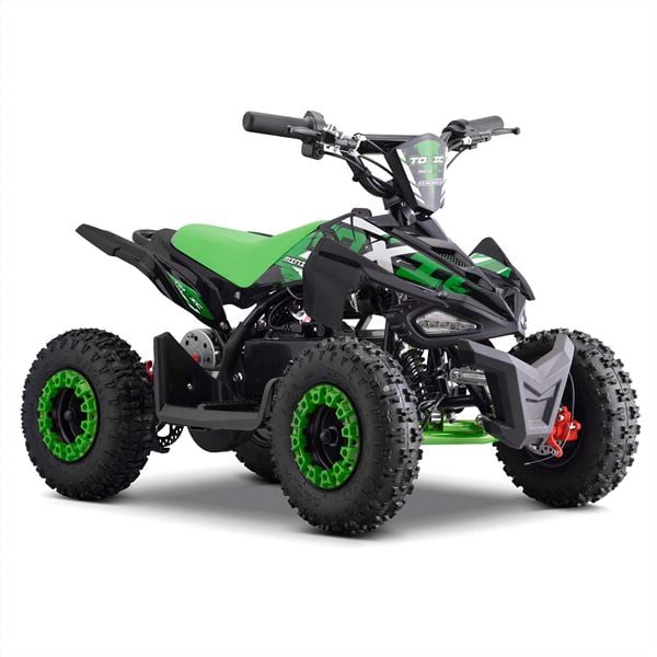 FunBikes Toxic 800w Black/Green Kids Electric Mini Quad Bike V4