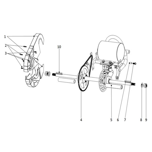 FunBikes Ranger 800w Mini Quad V2 Rear Axle Lock Nut