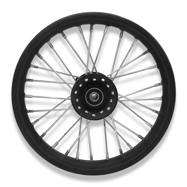 FunBikes MXR 2000w Electric Dirt Bike Front Wheel Rim Black 12 Inch