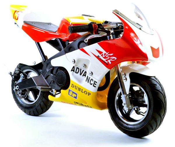 FunBikes MT4A 50cc 46cm Red Yellow Mini Moto Racing Bike