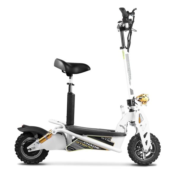 Chaos GT1600 Sport 48v 15.6ah Li Hub Drive White Off Road Electric Scooter
