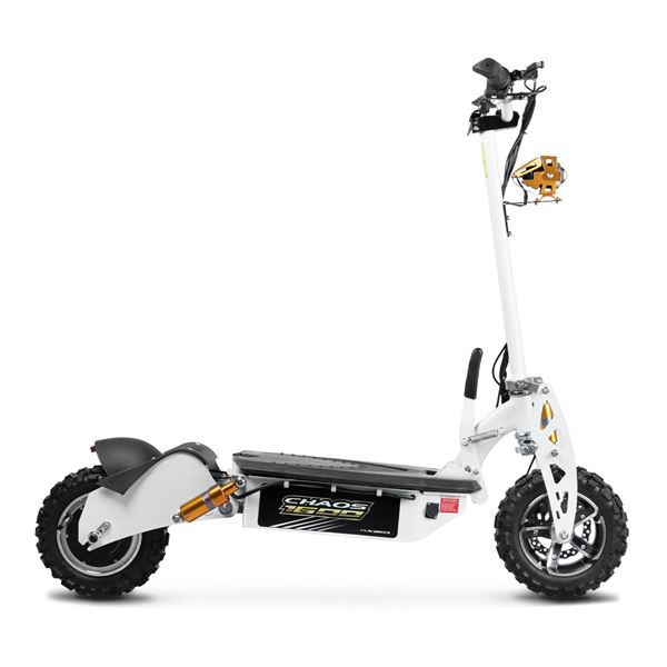 Chaos 1600w 48v SLA Hub Drive White Off Road Electric Scooter