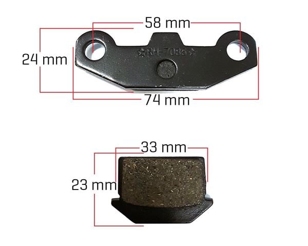 FunBikes X-Max Roughrider 1500w Electric Quad Bike Rear Brake Pads