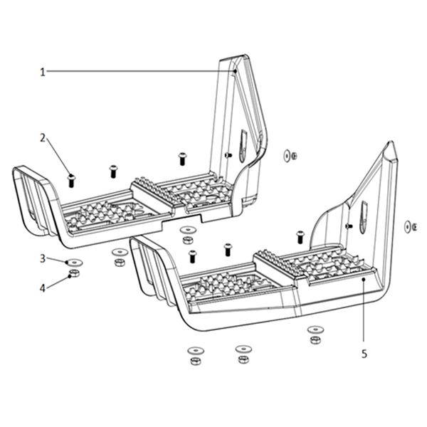 Funbikes Ranger 49cc Mini Quad LHS Footrest
