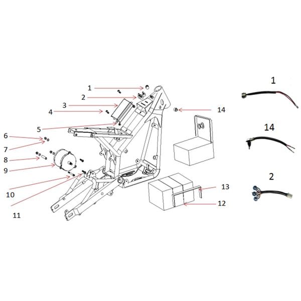 FunBikes MXR1500 Electric Dirt Bike Charging Port
