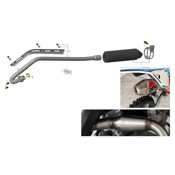 M2R RS-R 125cc/140cc Dirt Bike Rear Silencer Muffler