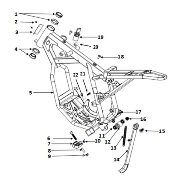 FunBikes MXR 2000w Electric Dirt Bike Side Stand