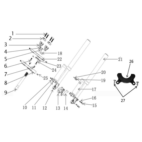 FunBikes MXR 2000w Electric Dirt Bike Handlebar Clamp Bolt