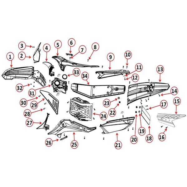 MXR 8000w Rear Mud-guard