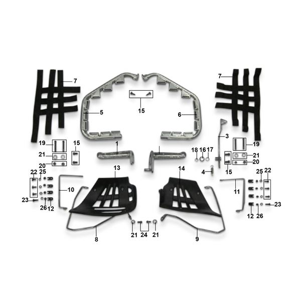Xtrax Sport 250cc Quad Bike Fabric Foot Rest