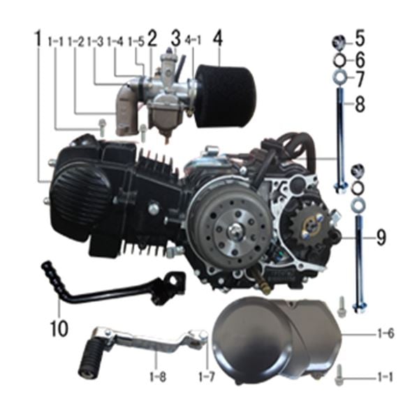 M2R RF125 S2 Pit Bike Engine Bolt Lock Nut