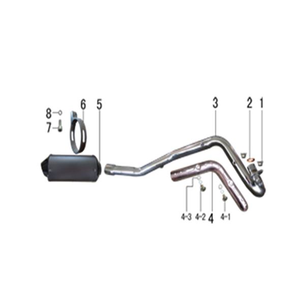 M2R RF125 S2 Pit Bike Front Exhaust Pipe

