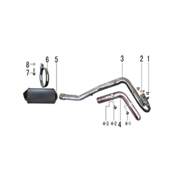 M2R RF140 S2 Pit Bike End Can 38mm Silencer Kit