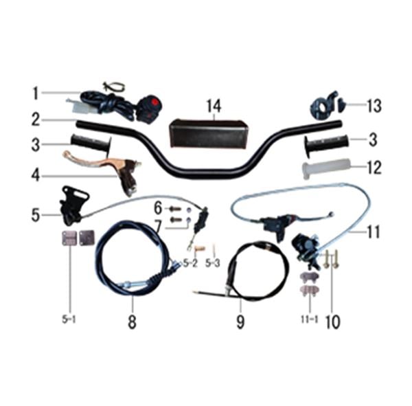 M2R RF140 S2 Pit Bike Throttle Cable