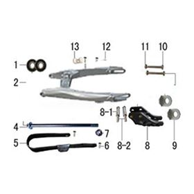 M2R RF140 S2 Pit Bike Rear 14" Swingarm