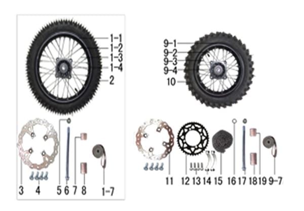 M2R RF160 S2 Pit Bike 12 Inch Rear Tyre