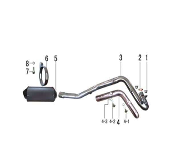 M2R RF160 S2 Pit Bike Front Exhaust Pipe

