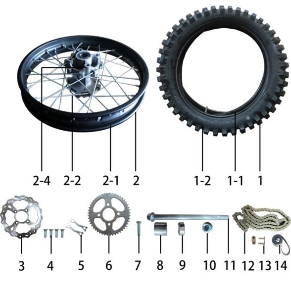 M2R RF190 190cc Rear Inner Tube