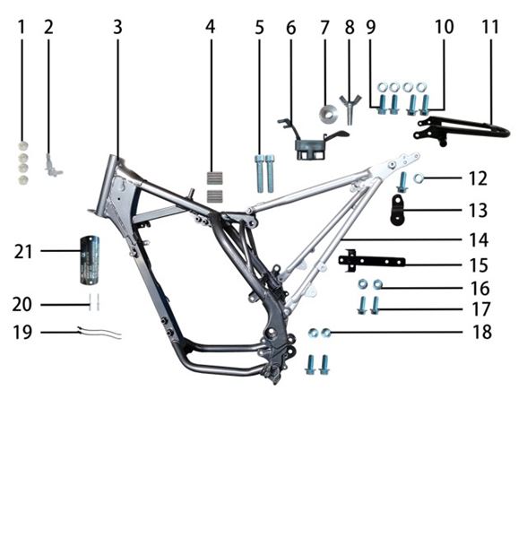 M2R RF190 190cc Muffler Assembly Bracket