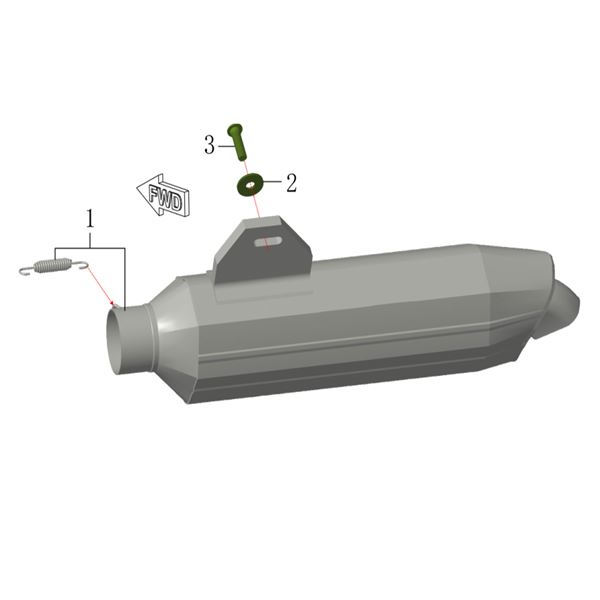 M2R RS-R 250cc Dirt Bike Rear Muffler / Silencer