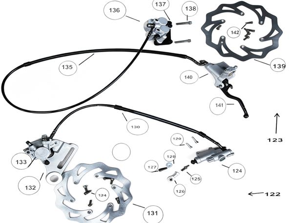 M2R RS-R 300 279cc Front Disc Brake Assembly