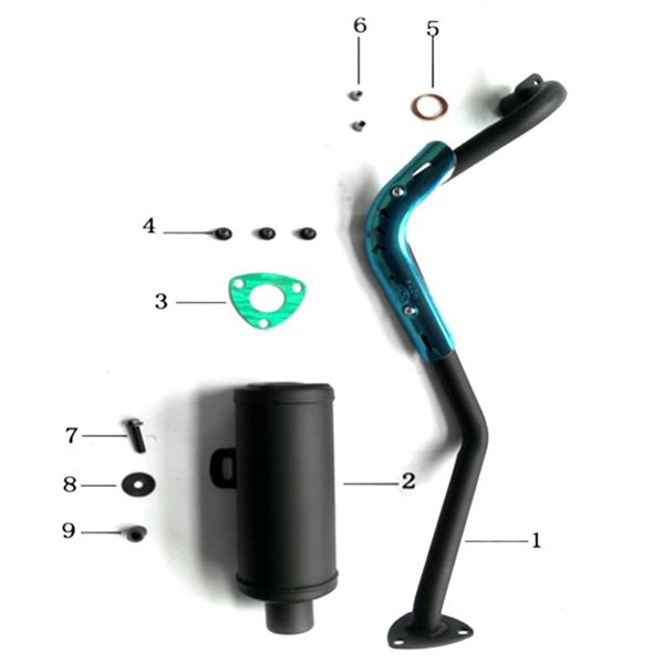 Pentora 125cc Quad Bike Exhaust Silencer to Front Pipe Gasket