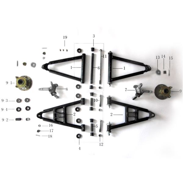 Pentora 125cc Quad Bike RHS Front Stub Axle