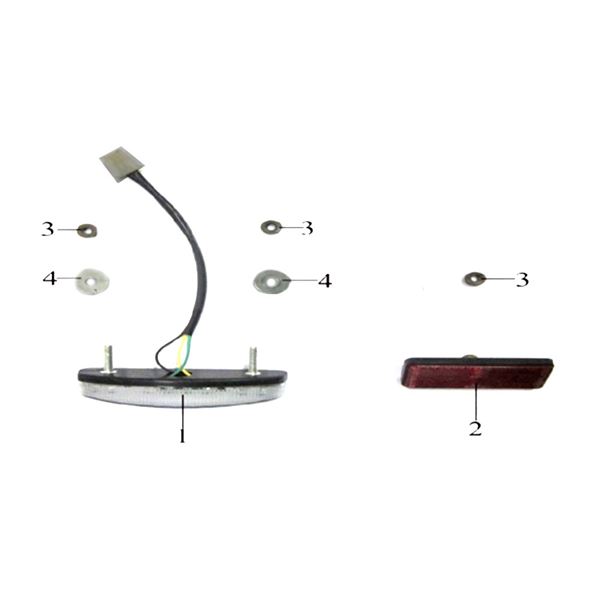 Pentora 125cc Quad Bike Rear Reflector