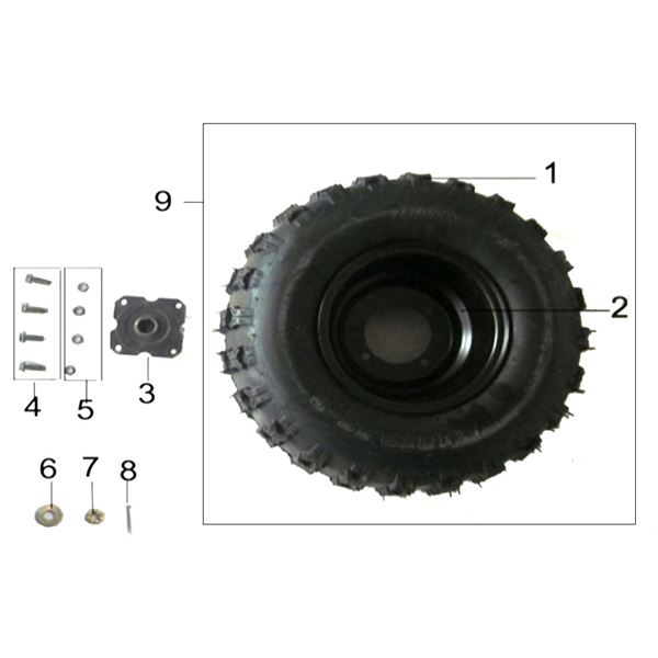 Pentora 125cc Quad Bike Rear Tyre 18x9.50-8