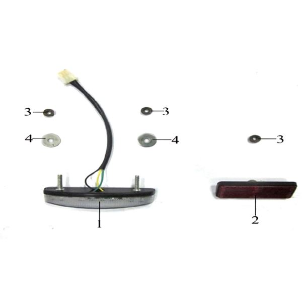 Pentora 150cc Quad Bike Rear Reflector