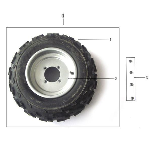 Pentora 150cc Quad Bike Front Tyre 19x7.00-8